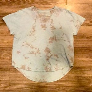 Pale blue and grey tie die Zella workout top